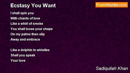 Sadiqullah Khan - Ecstasy You Want