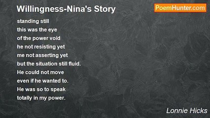 Lonnie Hicks - Willingness-Nina's Story