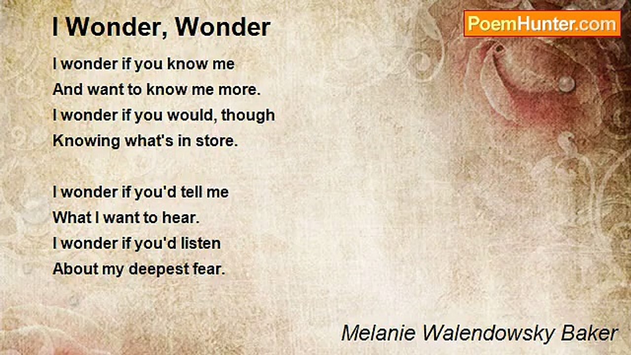 Melanie Walendowsky Baker - I Wonder, Wonder