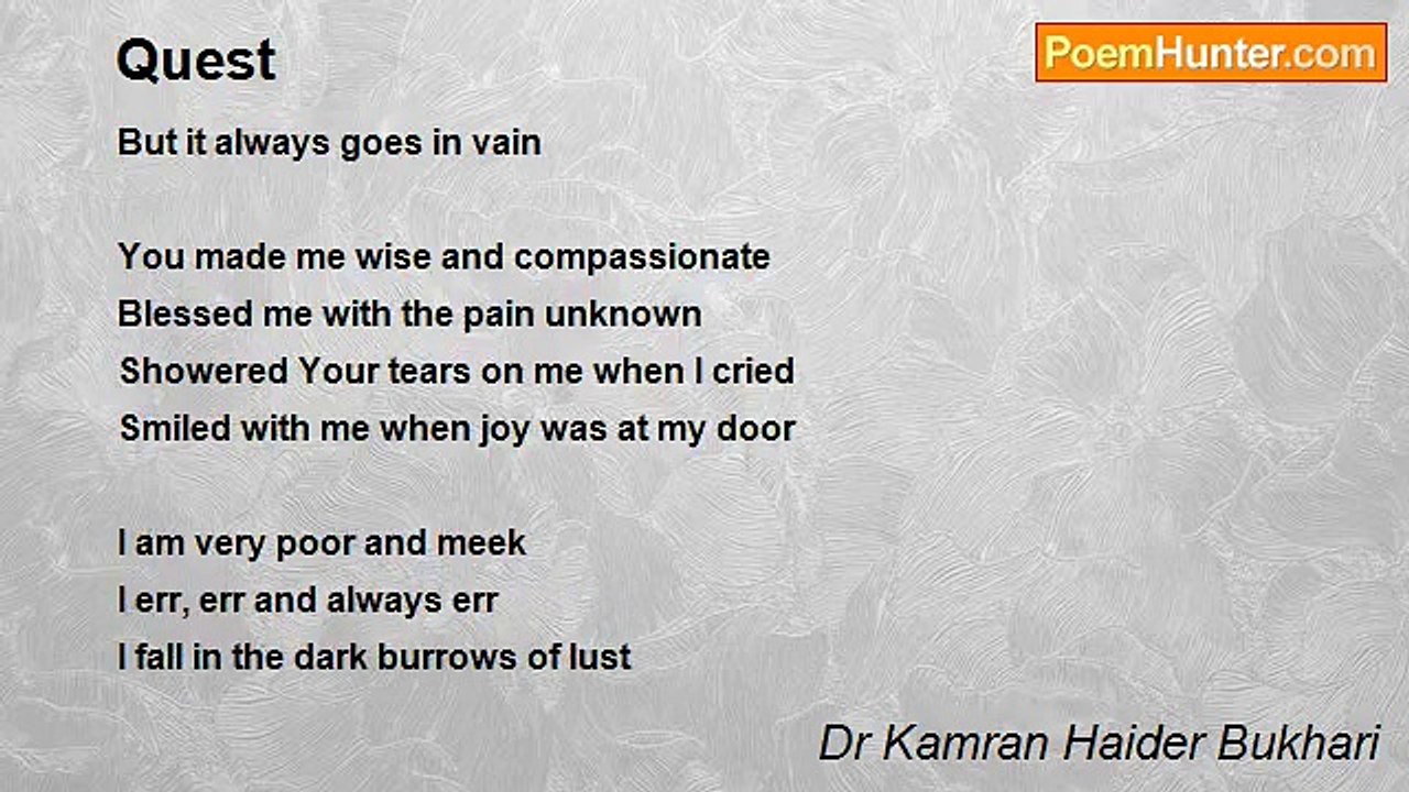 Dr Kamran Haider Bukhari - Quest