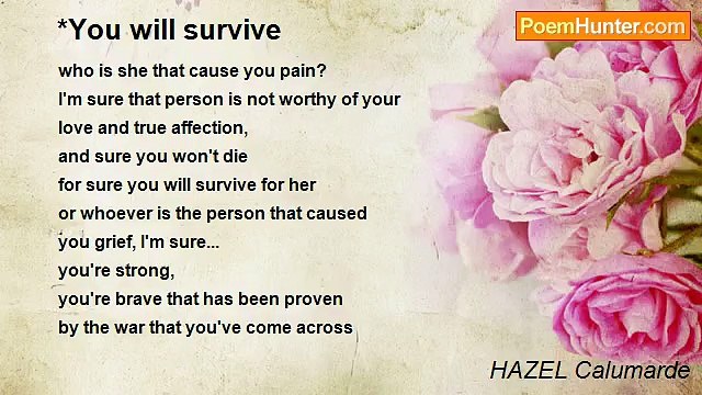 HAZEL Calumarde - *You will survive