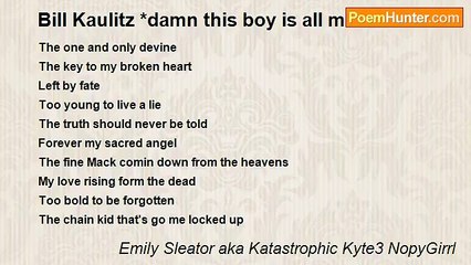 Emily Sleator aka Katastrophic Kyte3 NopyGirrl - Bill Kaulitz *damn this boy is all mine*