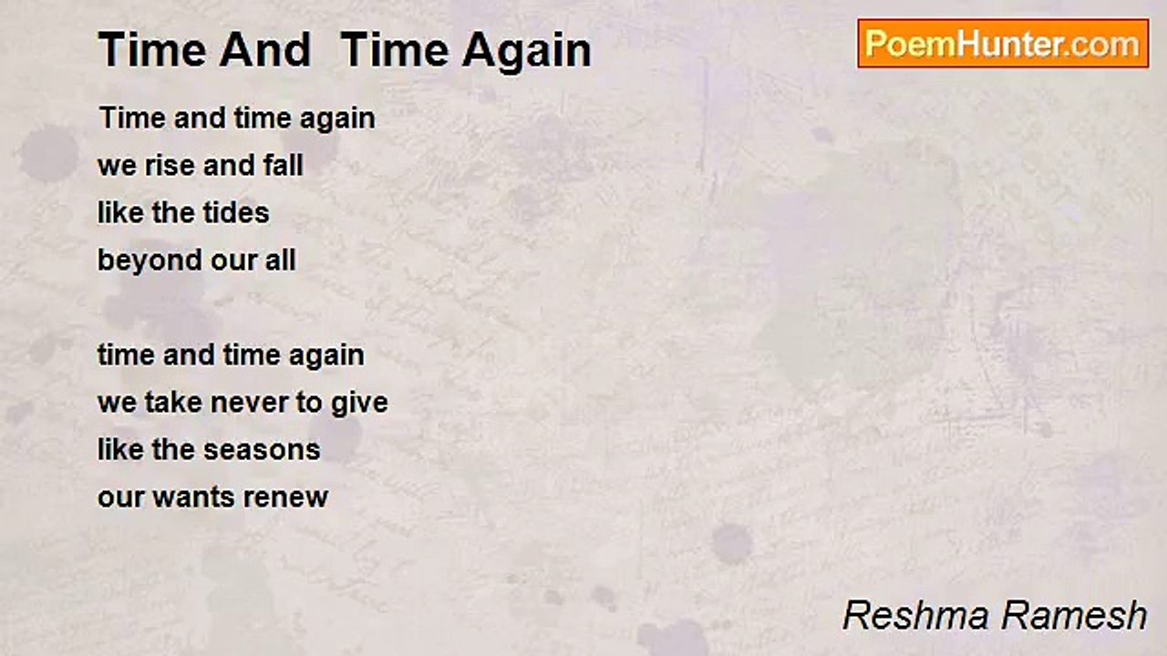Reshma Ramesh - Time And  Time Again