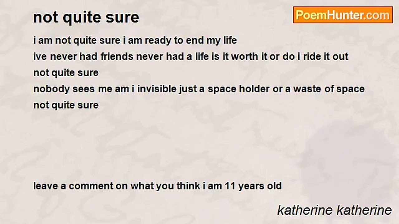 katherine katherine - not quite sure