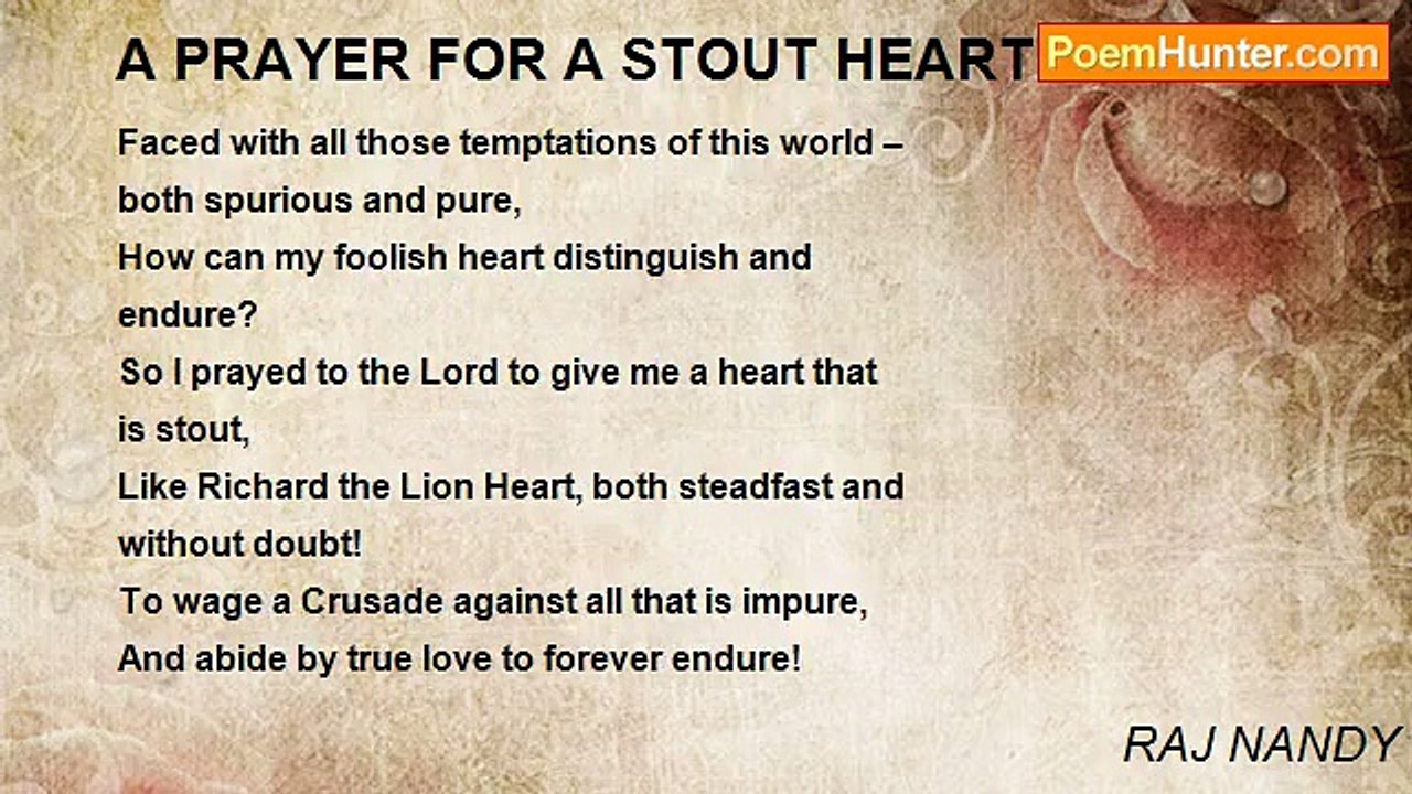 RAJ NANDY - A PRAYER FOR A STOUT HEART