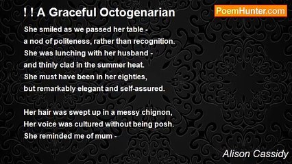 Alison Cassidy - ! ! A Graceful Octogenarian
