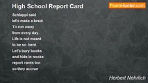 Herbert Nehrlich - High School Report Card