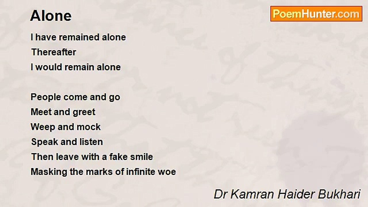 Dr Kamran Haider Bukhari - Alone
