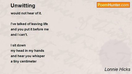 Lonnie Hicks - Unwitting