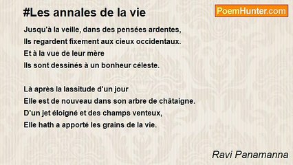 Ravi Panamanna - #Les annales de la vie