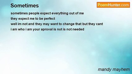 mandy mayhem - Sometimes