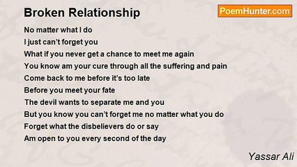 Yassar Ali - Broken Relationship