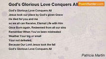 Patricia Martin - God's Glorious Love Conquers All! ! !
