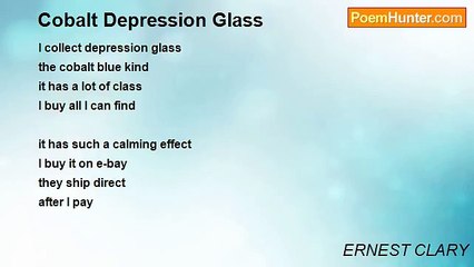 ERNEST CLARY - Cobalt Depression Glass