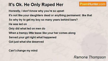 Ramona Thompson - It's Ok. He Only Raped Her