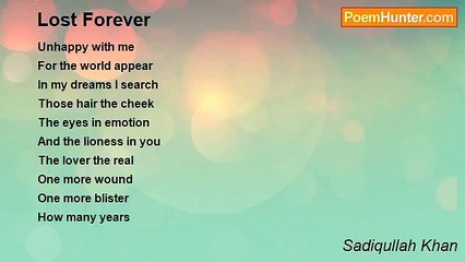 Sadiqullah Khan - Lost Forever