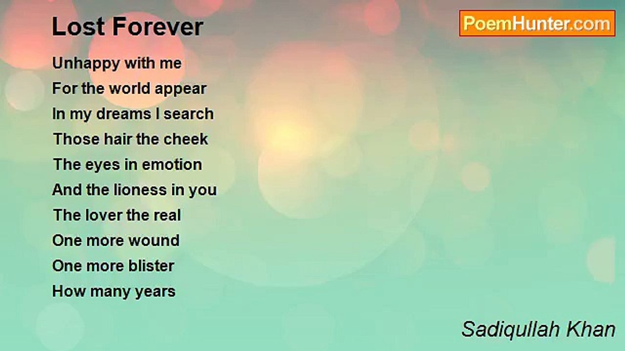 Sadiqullah Khan - Lost Forever