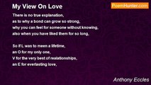 Anthony Eccles - My View On Love