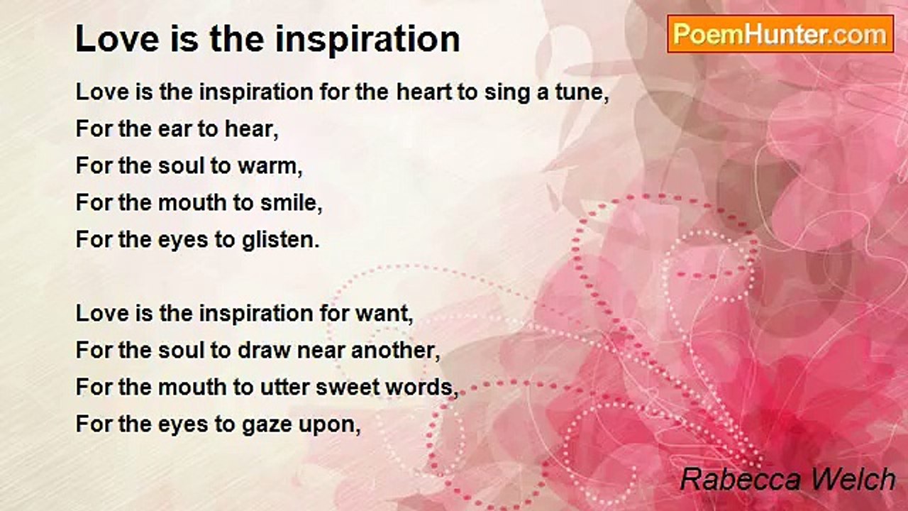 Rabecca Welch - Love is the inspiration