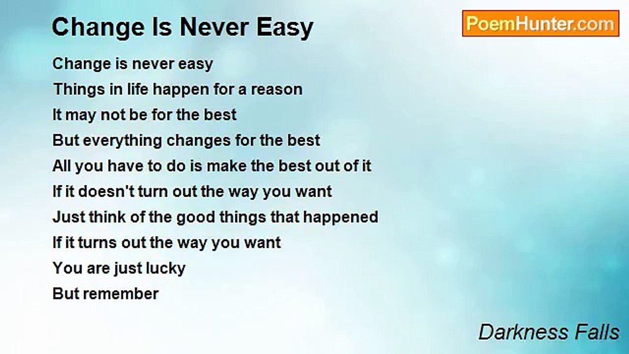 Darkness Falls - Change Is Never Easy