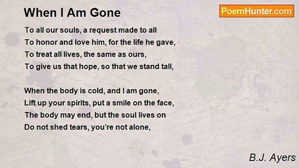 B.J. Ayers - When I Am Gone