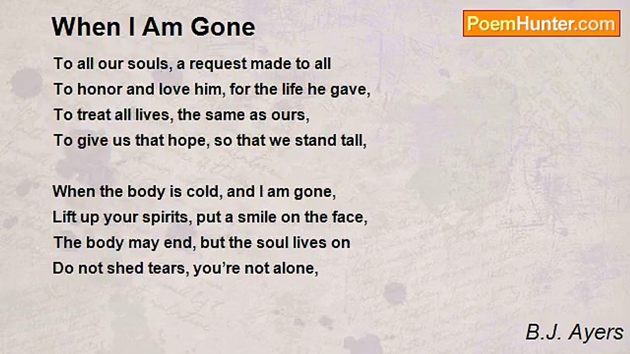 B.J. Ayers - When I Am Gone