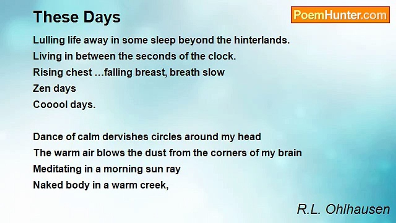 R.L. Ohlhausen - These Days