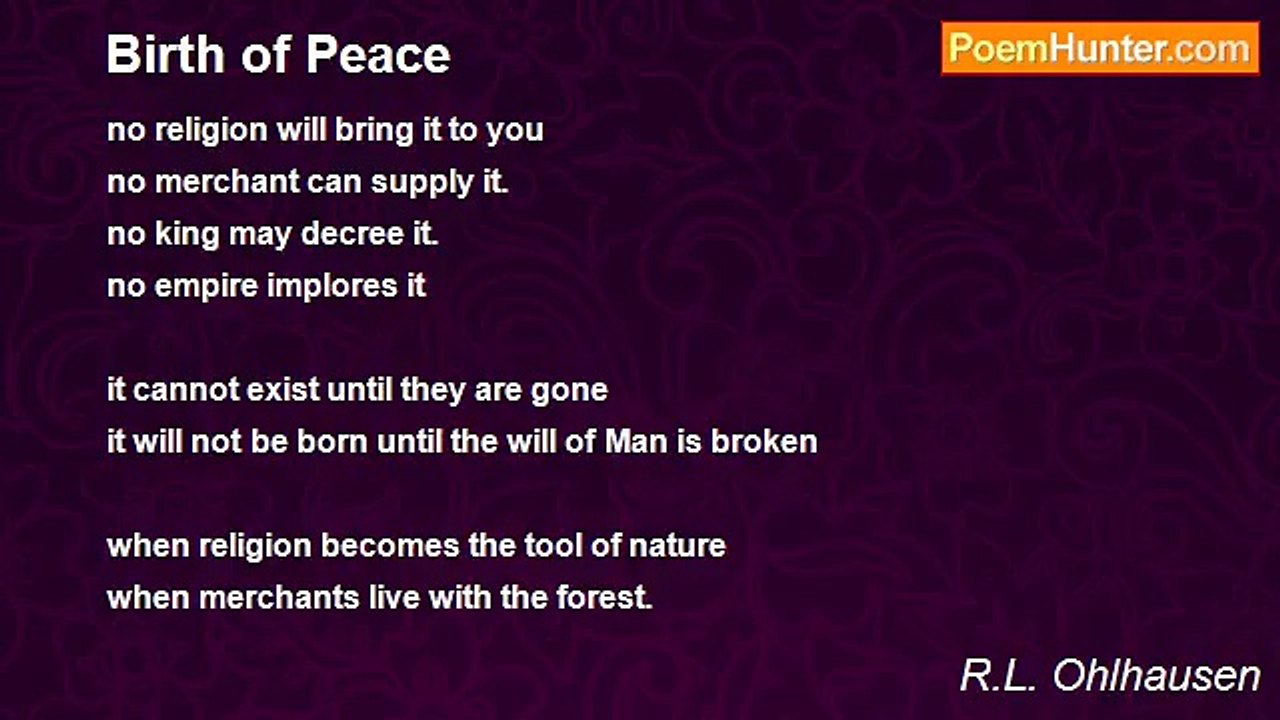 R.L. Ohlhausen - Birth of Peace
