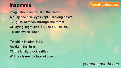 yoonoos peerbocus - Insomnia
