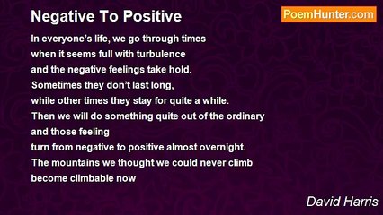 David Harris - Negative To Positive