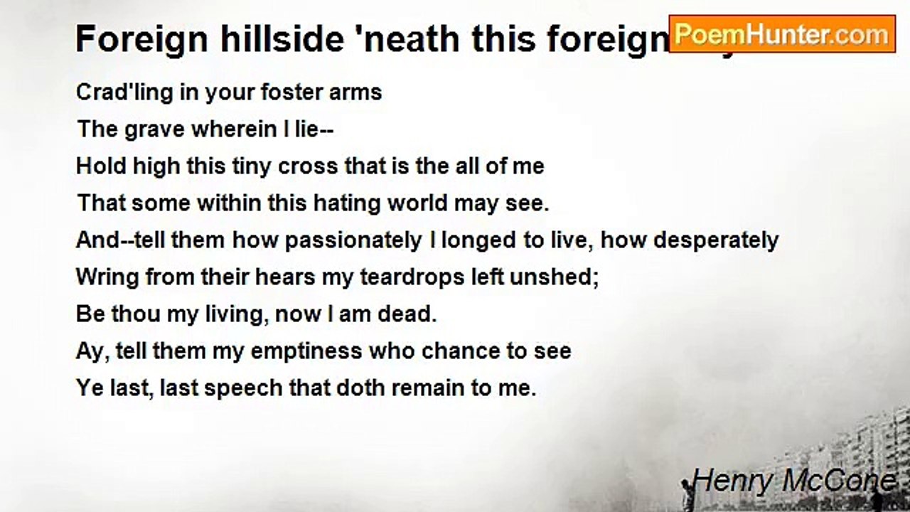 Henry McCone - Foreign hillside 'neath this foreign sky