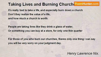 Henry Lawrence Nix. - Taking Lives and Burning Churches