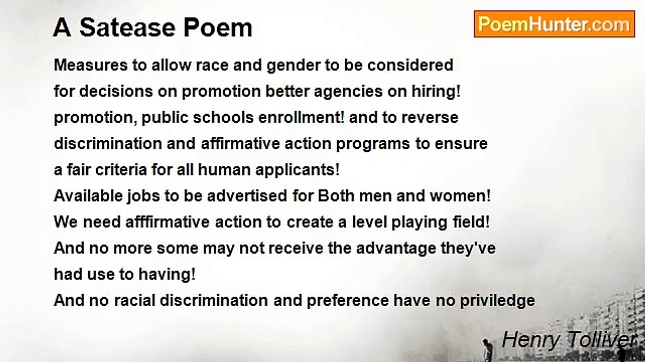 Henry Tolliver - A Satease Poem