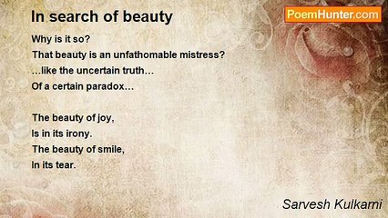 Sarvesh Kulkarni - In search of beauty