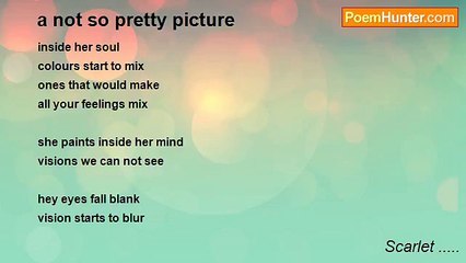 Scarlet ..... - a not so pretty picture