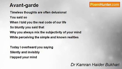 Dr Kamran Haider Bukhari - Avant-garde