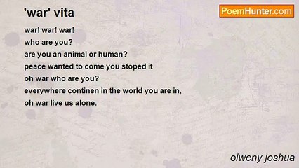 olweny joshua - 'war' vita