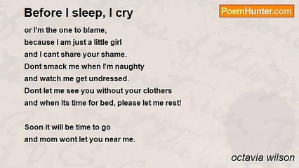 octavia wilson - Before I sleep, I cry