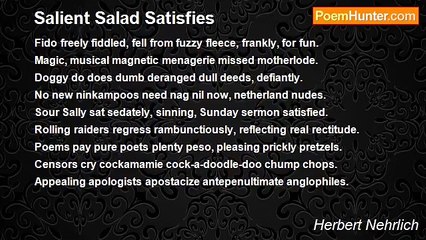 Herbert Nehrlich - Salient Salad Satisfies