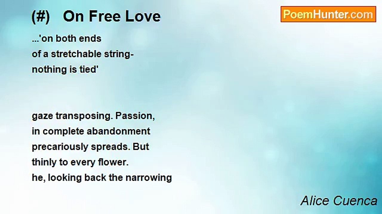 Alice Cuenca - (#)   On Free Love
