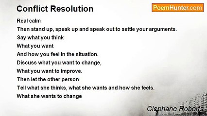 Clephane Roberts - Conflict Resolution