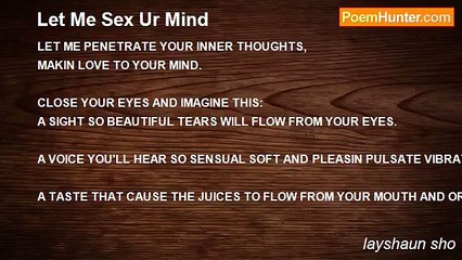 layshaun sho - Let Me Sex Ur Mind