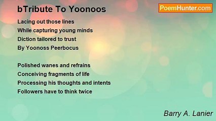 Barry A. Lanier - bTribute To Yoonoos