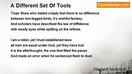 Herbert Nehrlich 2 - A Different Set Of Tools