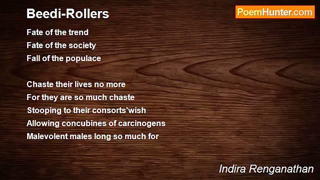 Indira Renganathan - Beedi-Rollers