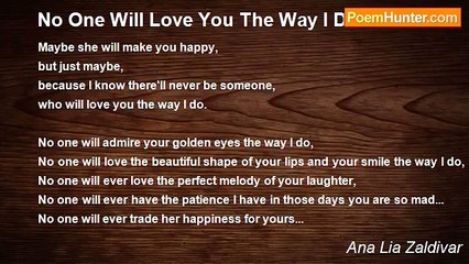 Ana Lia Zaldivar - No One Will Love You The Way I Do