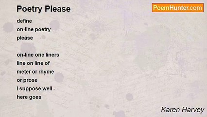 Karen Harvey - Poetry Please