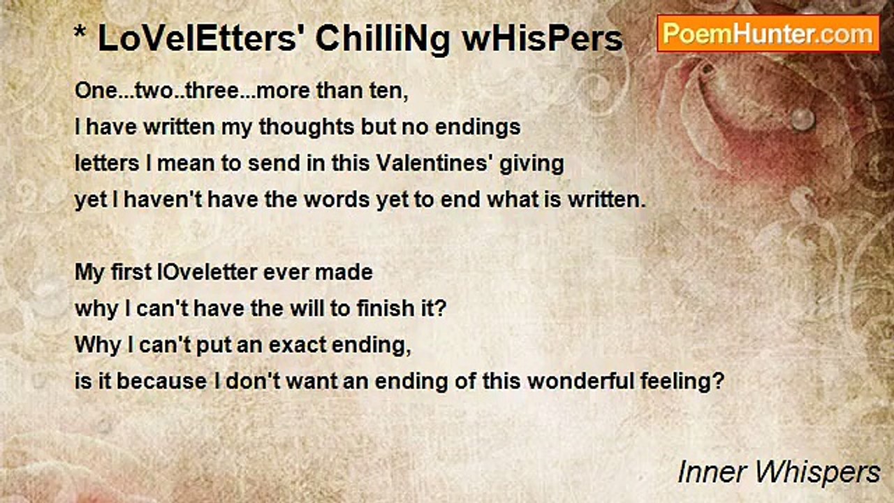 Inner Whispers - * LoVelEtters' ChilliNg wHisPers