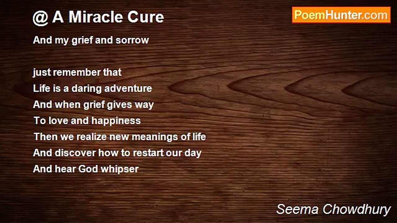 Seema Chowdhury - A Miracle Cure
