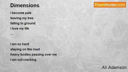Ali Adamson - Dimensions